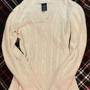 Faded Glory Women's Cream V-Neck Sweater